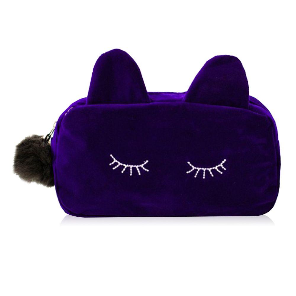 1Pc Playful Cat Cosmetic Bag For Women Girl Makeup Bag Female Beauty Case Travel Portable Toiletry Makeup Case Zipper Handbags