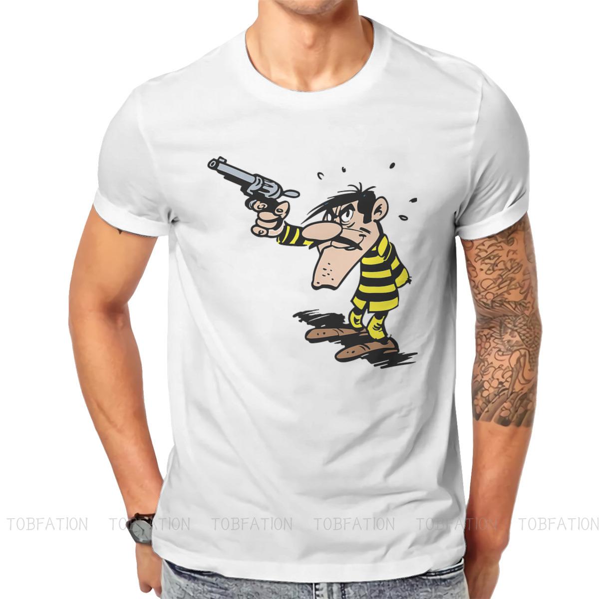 

Футболка Lucky Luke с рисунком Джей Далтона, классические летние хлопковые футболки унисекс в стиле гот, футболка унисекс в стиле Харадзюку с круглым вырезом