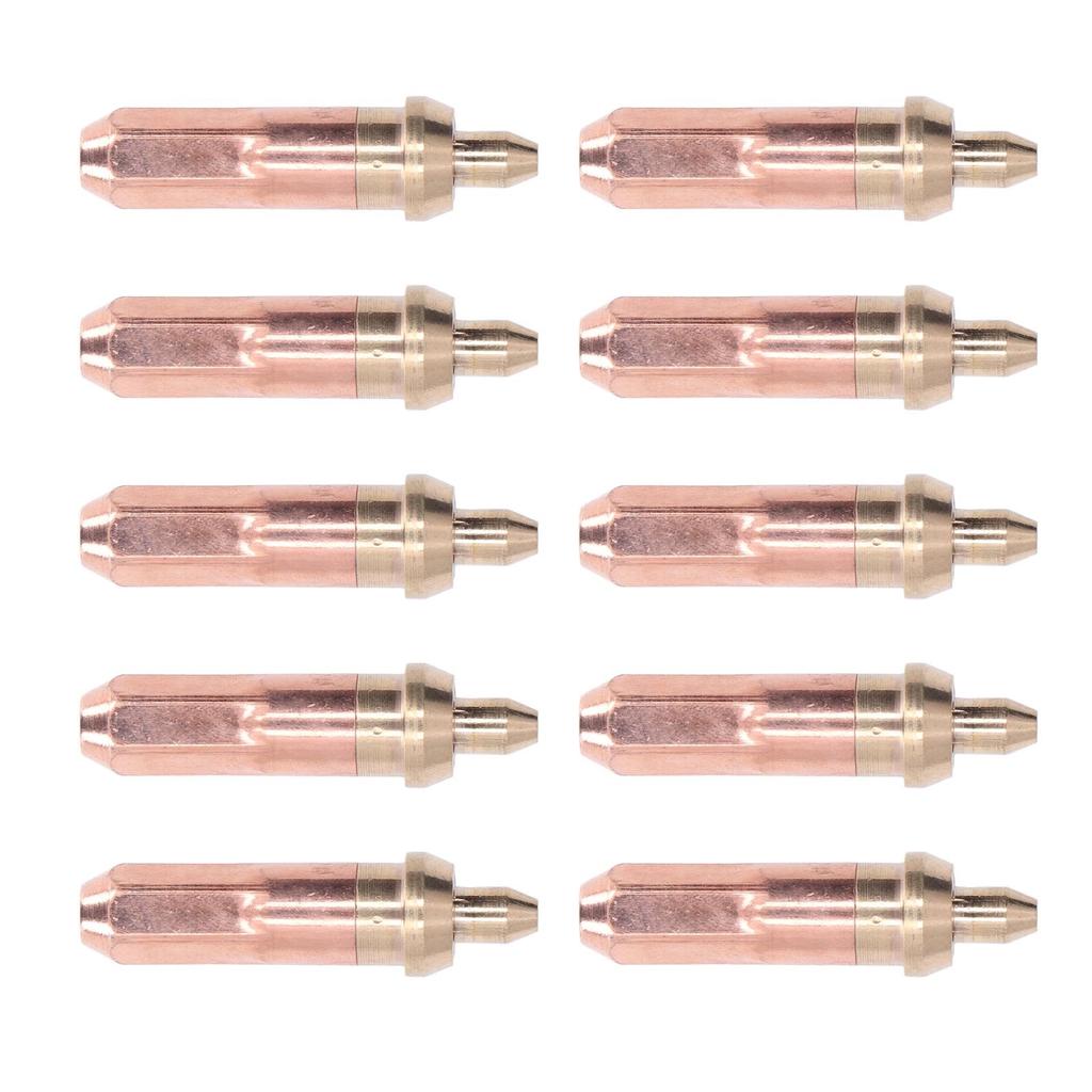 10pcs Gas Cutting Nozzle Heat Resistance High Concentricity Strong Flame Gathering Ability Welding Nozzle