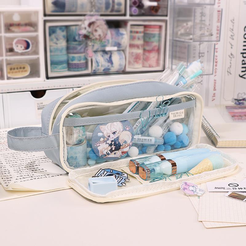 2023 Large-Capacity Japanese-Style Simple Fresh Korean Pencil Case - Unique and Chic Design