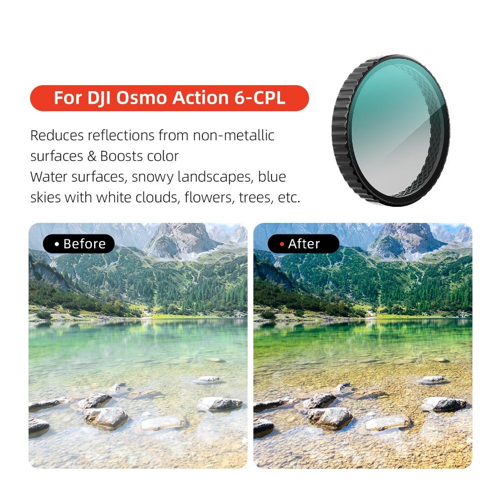 CPL UV Lens Filters Action Camera Filters for DJI Osmo Action 6 Action Camera Accessories CPL