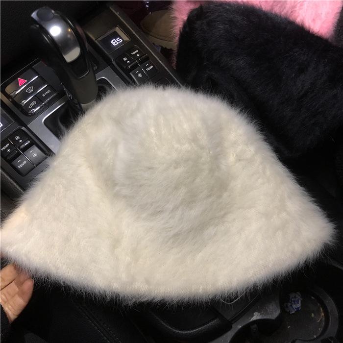 Fisherman's Hat Shows Off Her Face Without Makeup and Is Versatile and Warm To Cover Her Face Japanese Hairy Pot Hat