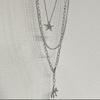Three-Layer Metal Bear Star Clavicle Chain Women Birthday Party Jewelry Gift