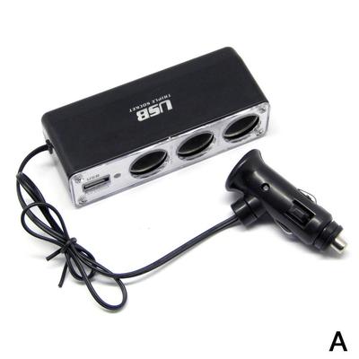 2V/24V 3 Way Multi Socket Car Cigarette Lighter Splitter Car Adapter Accessories Port Plug Char P4B9