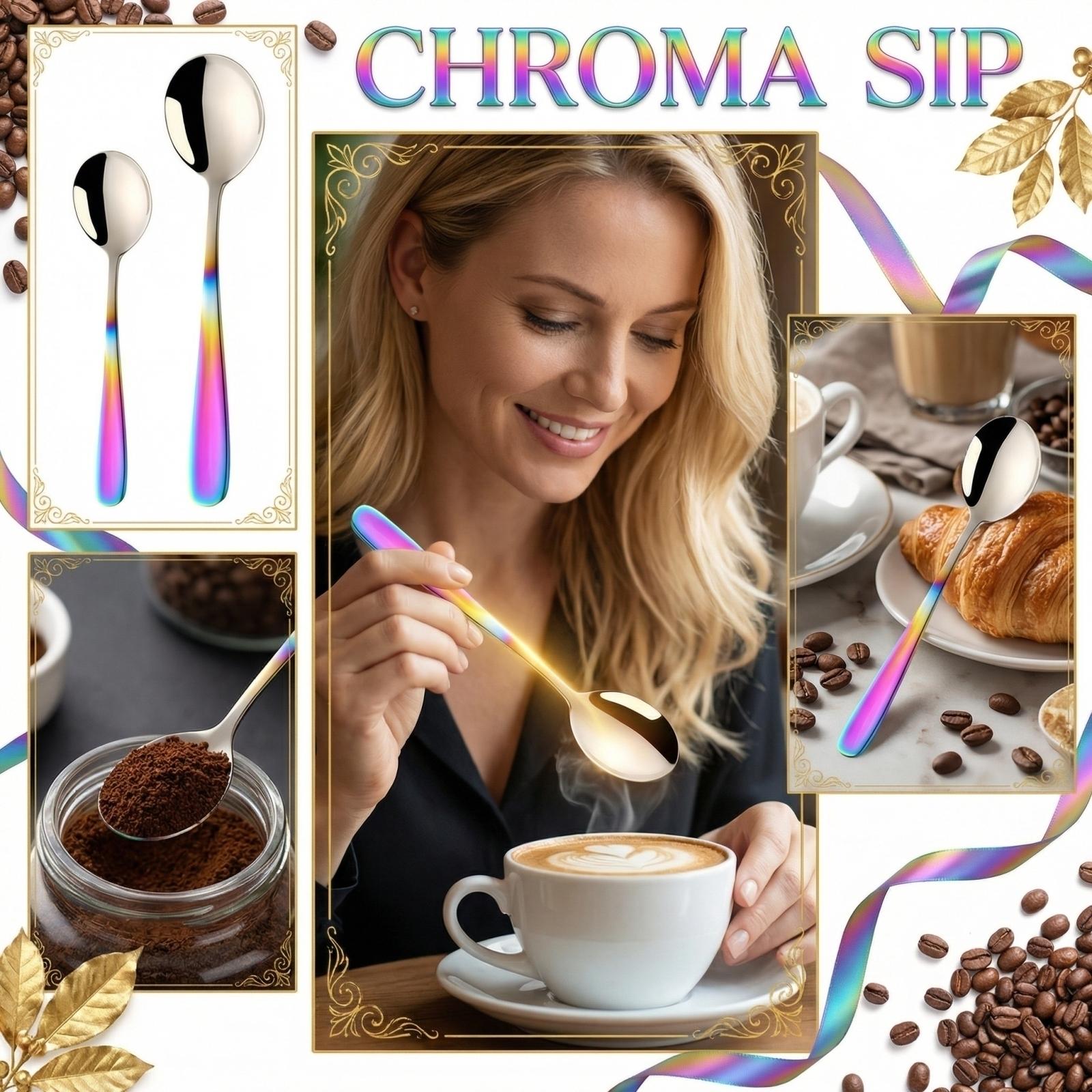 Креативная градиентная кофейная ложка из нержавеющей стали one size