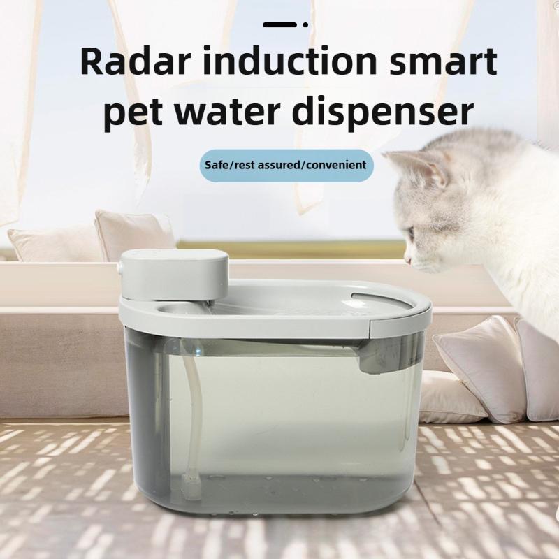 2200ML Wireless Pet Water Dispenser Intelligent Sensing Pet Water Fountain Automatic Circulation Filtration Cat Drinker Supplies