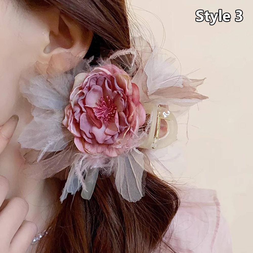 

Цветок Коготь Длинный Зажим Для Волос Новые Зажимы Для Волос Аксессуары Для Волос Style 3