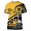 Sommer Rundhals 3D Lustiger LKW Print Top Modische Lässige Kurzarm Herren T-Shirts
