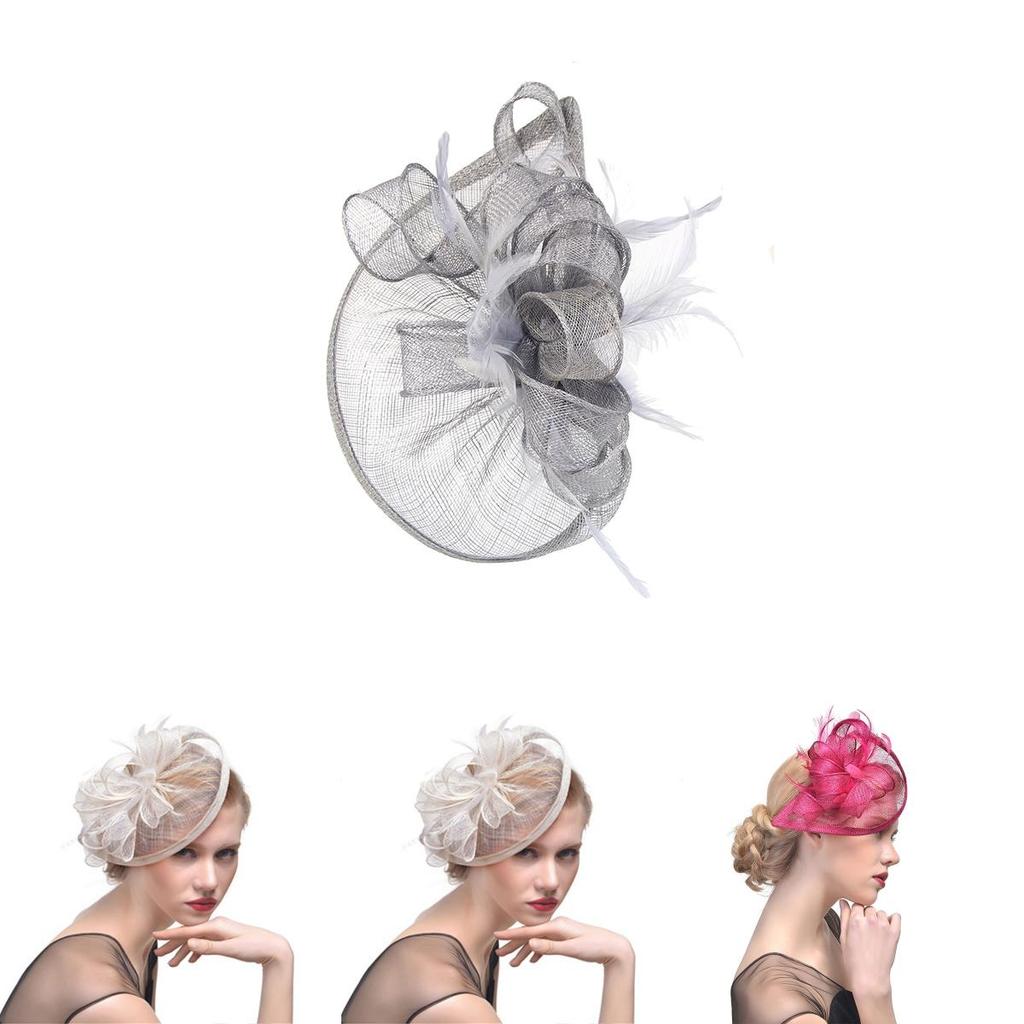 Ethereal Fairytale Silk Flower Feather Headpiece For Women