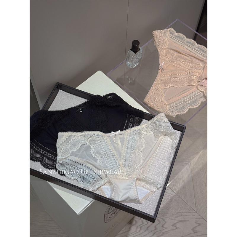 Ladies Summer Light Luxury Pure Sexy Lace Breathable High Split Triangle Briefs