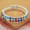 Squisito Bracciale da Sposa con Strass Esagerati per Esibizione sul Palco