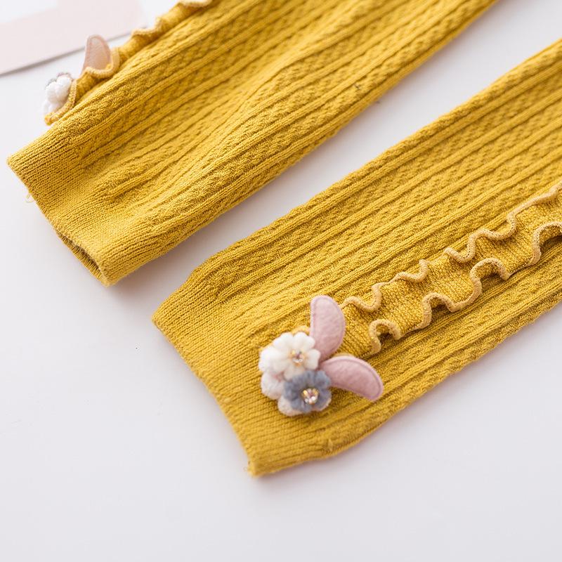 Cute Cotton Baby Leggings: Spring/Autumn Thin Style Footed Tights for Small/Medium Kids