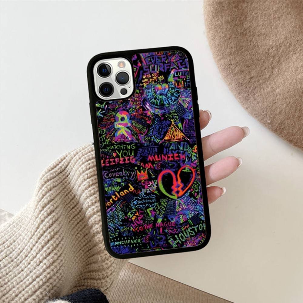 Moon Music Coldplay Band PC+TPU Phone Case For IPhone 17 16 15 14 PRO MAX 11 12 13 PLUS MINI Cover
