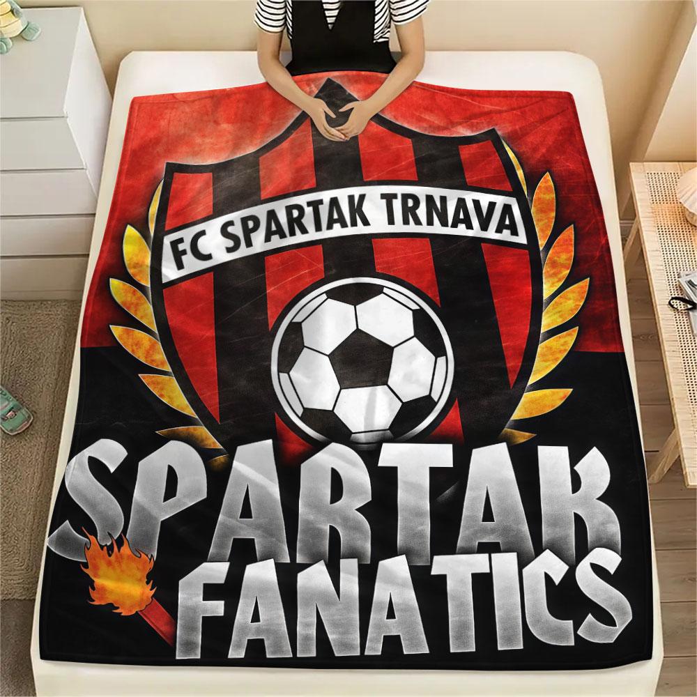 1PC FC Spartak Trnava Patterned Flannel Blanket Suitable For All Seasons for Home Decor Warmth and Comfort Gifts Holiday Present