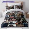 Cartoon Pattern Bedding Quilt Set Quilt Cover Pillowcase Home Decoration Birthday Gift (1 * duvet cover + 2 * pillowcase, without core)