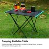 Folding Camping Table Aluminium Alloy Lightweight Outdoor Portable Foldable Table with Storage Bag for Picnic Barbecue
