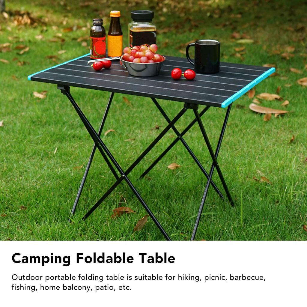 Folding Camping Table Aluminium Alloy Lightweight Outdoor Portable Foldable Table with Storage Bag for Picnic Barbecue