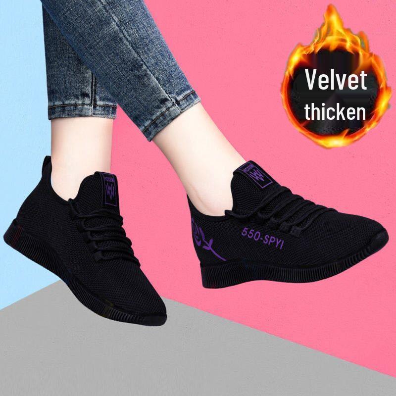 Women's Korean Style Casual Breathable Cloth Low-Top Sneakers for Work, Dance, and Streetwear