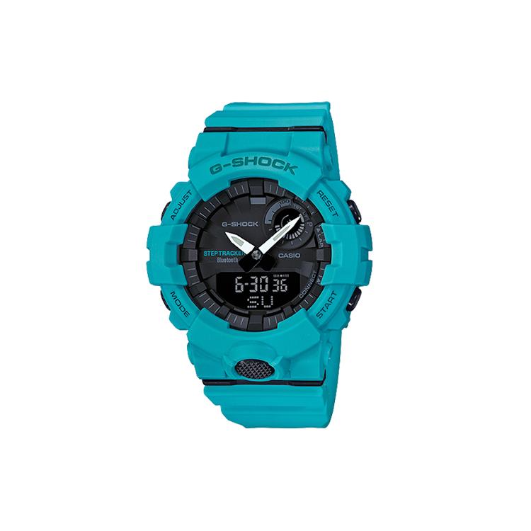 CASIO Men G-SQUAD Series 55mm Black Watch GBA-800-2A2 GBA-800-2A2 Blue Strap