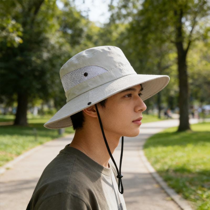 Cappello da Sole Estivo Unisex a Tesa Larga con Rete Traspirante, Tessuto Leggero Protezione Completa per Viso e Collo per Pesca Escursionismo Campeggio Spiaggia Uso Esterno