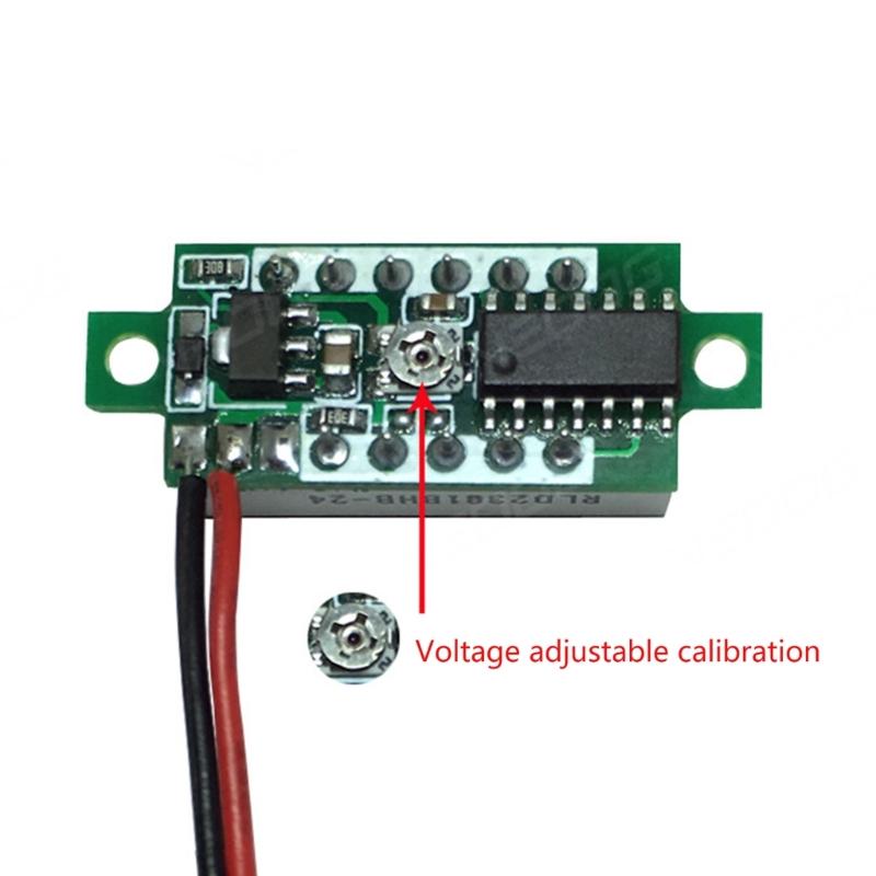 DC2.5V-30V Digitales Voltmeter Spannungsprüfer Messgerät 0,28" LED Volt-Instrument Werkzeug 2 Drähte 3-stellige Anzeige Voltmeter Anzeige