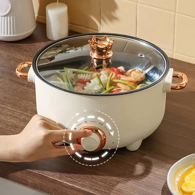 Multifunctional Cooking Pot Over Heating  3 Gear Knob Electric Pot 1-2 People Household Non-stick Pan Hot Pot Rice Cooker 220V
