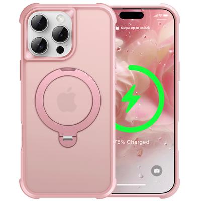 For iPhone 16 Pro Max Case Compatible with MagSafe Kickstand TPU PC Shockproof Phone Back Cover