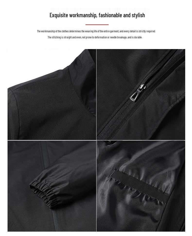 Men's Stand-up Collar Jacket - Spring/Autumn 2024 Korean Casual Plus Size Student Outerwear
