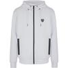 EA7 SS24 Solid Color Letter Logo Hooded Zip Long Sleeve Sweatshirt Men Sweatshirt White 8NPM20-PJ4EZ-1100
