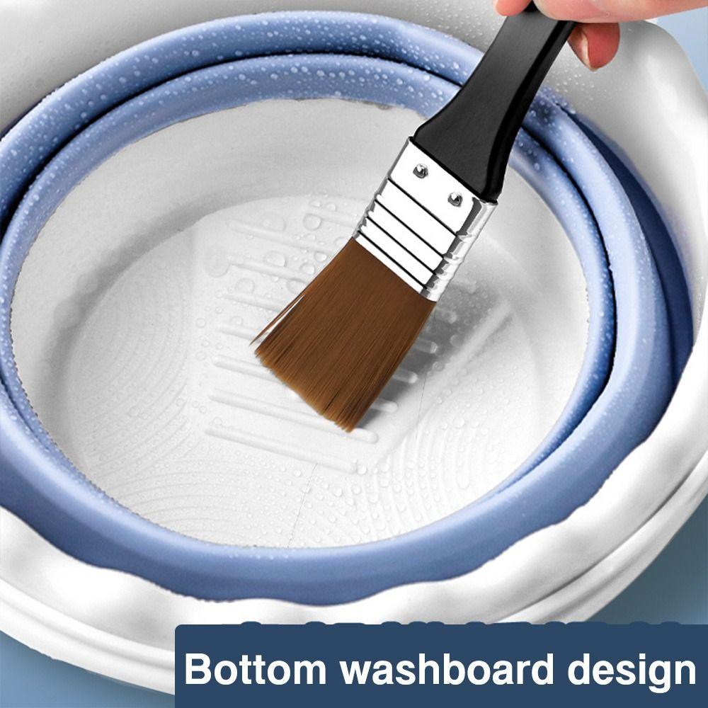 Portable Paint Brush Washing Bucket Silicone Paint Brush Washer Wash Pen Bucket  Students