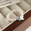 Puppy Pearl Elastic Rope Ring: Chic, Luxurious, and Versatile Index Finger Ring for Women