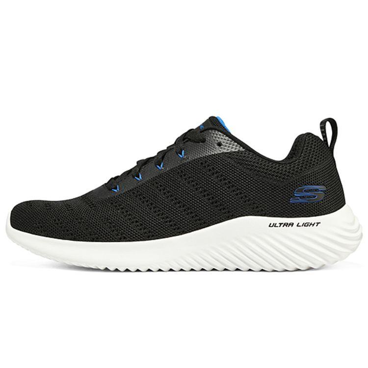 Skechers Sport Low Top Cushioning Non-Slip Running Shoes Men sneaker Black White 232375-BLK 41