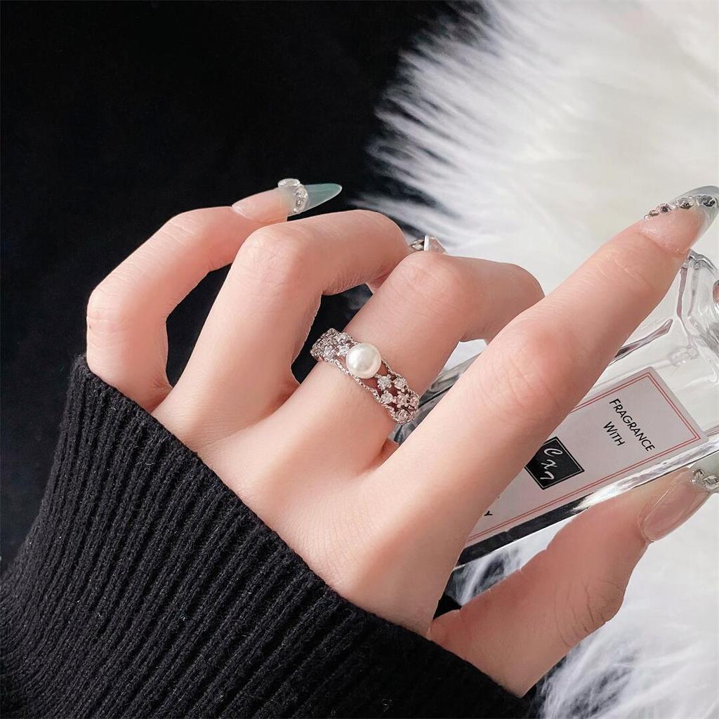 Shining Zir*****Pen Ring, Personalized Niche Design, Sweet And Elegant Temperament, Advanced Sense, Daily Matching, Ring Woman