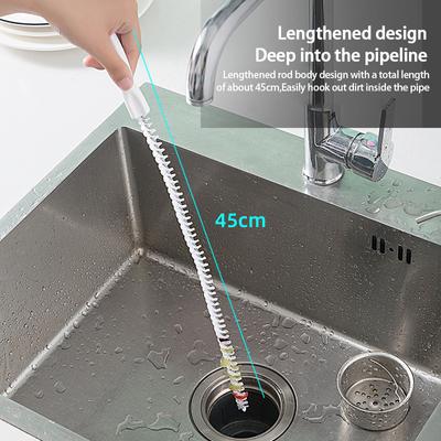 Boru Lavabo Tıkanıklığı Açıcı Drenaj Saç Temizleyici Lavabo Buzdolabı Yabancı Madde Temizleme Fırçası Boru Tıkanıklığı Açma Aleti Temizleme Fırçaları