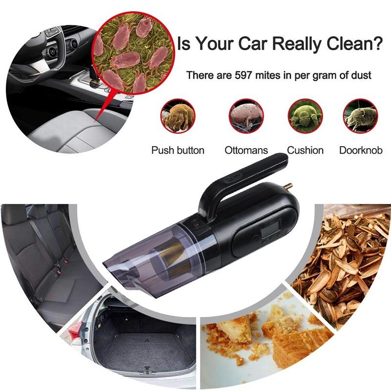 Powerful Wireless Vacuum Cleaner Home And Car Computer with LED Display Light Portable Auto Vacuum Cleaner Robot 250W
