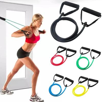5 Levels Resistance Bands with Handles Yoga Pull Rope Elastic Fitness Exercise Tube Band for Home Workouts Strength Training