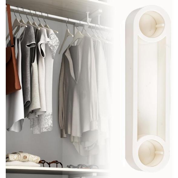 8 Pcs White ABS Plastic Rod Spacer Closet Rod End Caps, Wire Shelf End Caps, Closet System Parts,Durable Wardrobe & Closet Pole Accessories