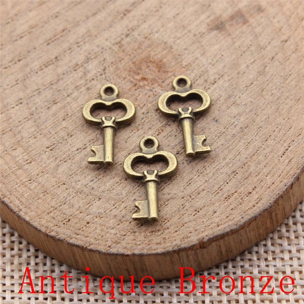 Classic Key Shaped Charms Pendant For Bracelet Necklace Jewelry Making Craft Findings