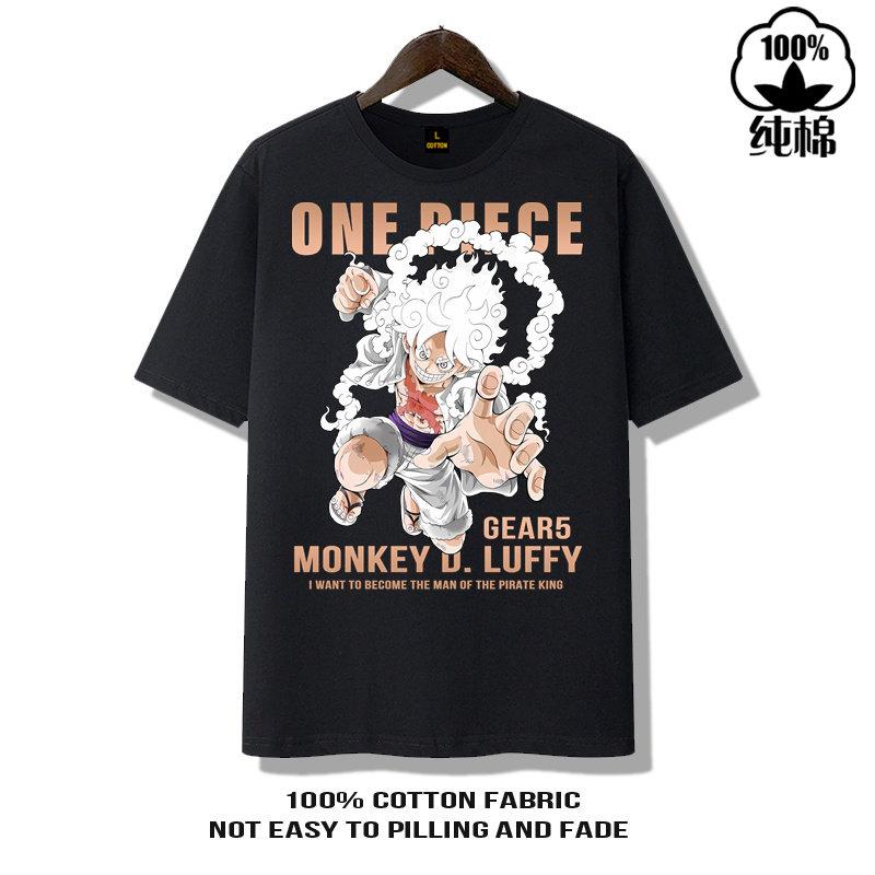 ONE PIECE Shortsleeved Mens and Womens Same Style Comfortable Shortsleeved Couples Clothing Casual Shortsleeved Popular