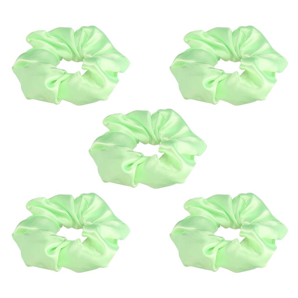 5PCS Women Light Up Hair Ties LED Luminous Hair Scrunchies Decorative Rope Headwear Green