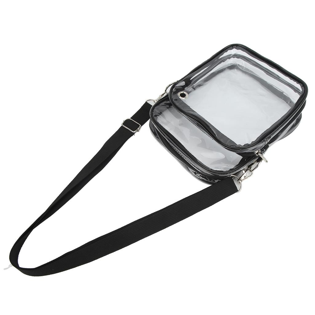Clear Messenger Bag Large Capacity Adjustment PVC Dirt and Water Resistant Transparent Shoulder Bag
