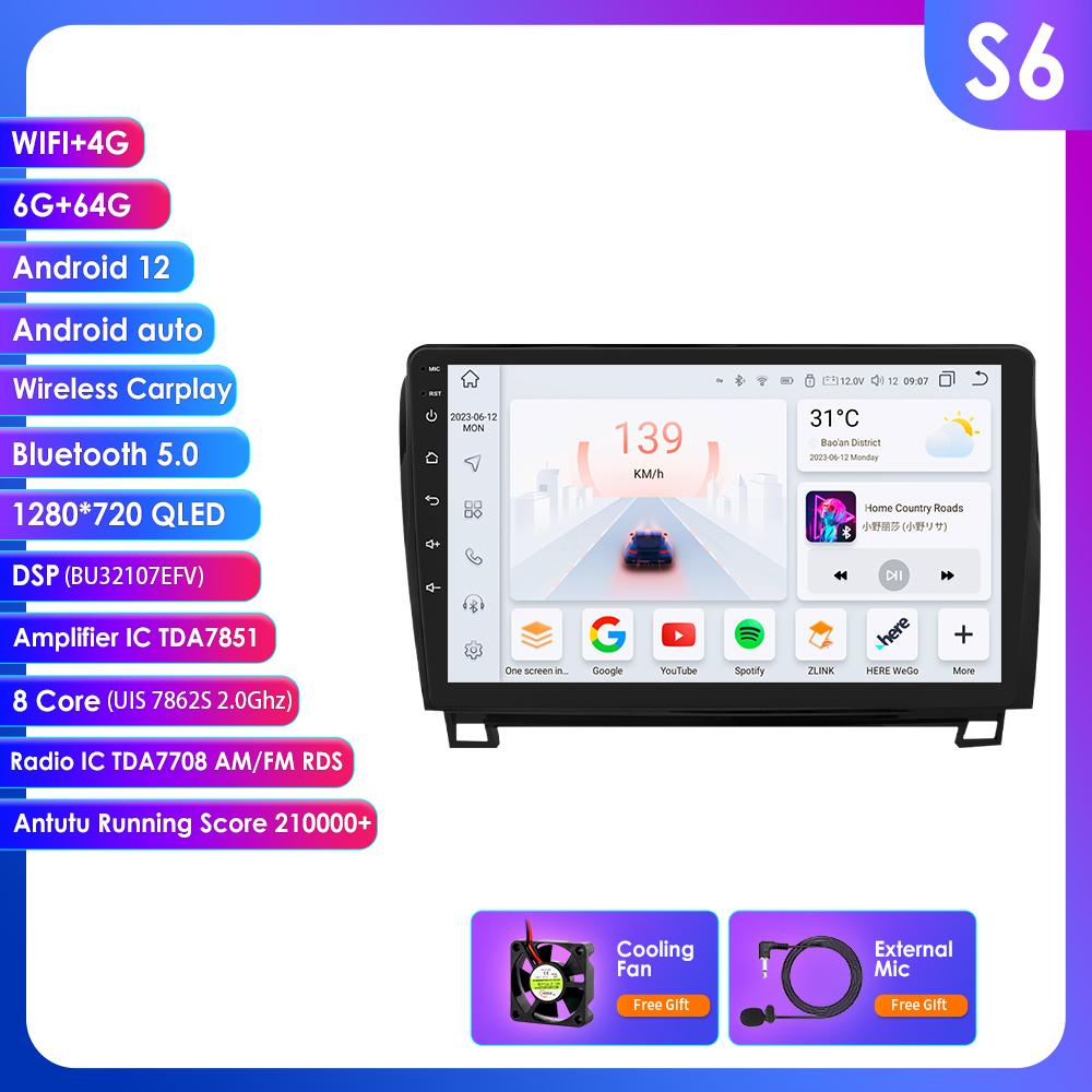 

Hizpo 9-дюймовое головное устройство 2Din Автомобильный Android-радио Мультимедийный плеер для Toyota Tundra Sequoia 2 Din Авторадио Видео GPS Navi WiFi Carplay 4G DSP DVR Cam S5 8Core 4G 64G