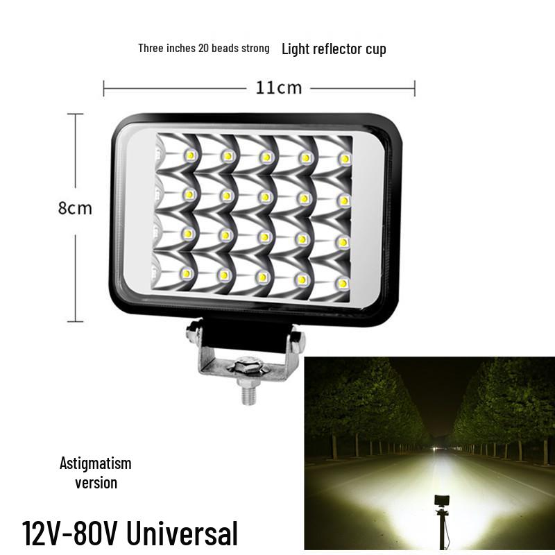 Super Bright LED Headlights for Electric Vehicles & Motorcycles, High/Low Beam, 12V
