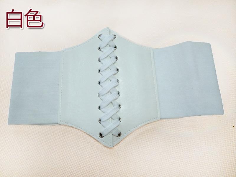 Women Shapers Belts Corset Wide Faux Pu Leather Slimming Body Shaping Gothic Tummy Wrap Waist Trainer Trimmer Belts Shapewear One Size белый