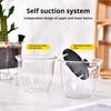 1pcs Transparent Self Watering Plant Pot Double Layer Planter Pot with Reservoir Flowerpot  Office
