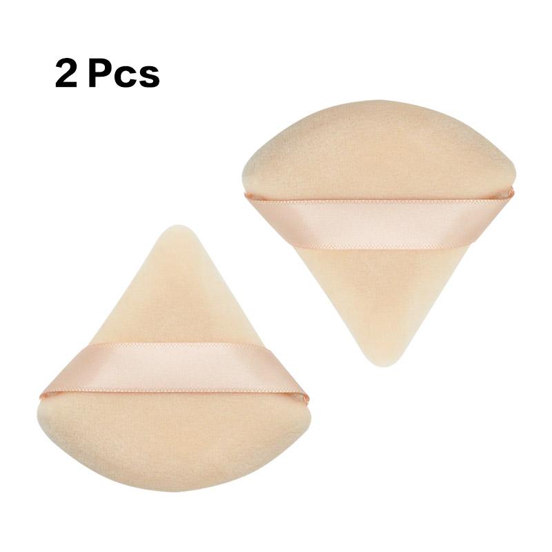 Dreieckiger Puderquasten-Samt, Mini-Make-up-Schwamm für das Gesicht, Kosmetik, weicher Puderquasten-Gesichtspuderquaste aus Baumwolle, waschbar, leicht
