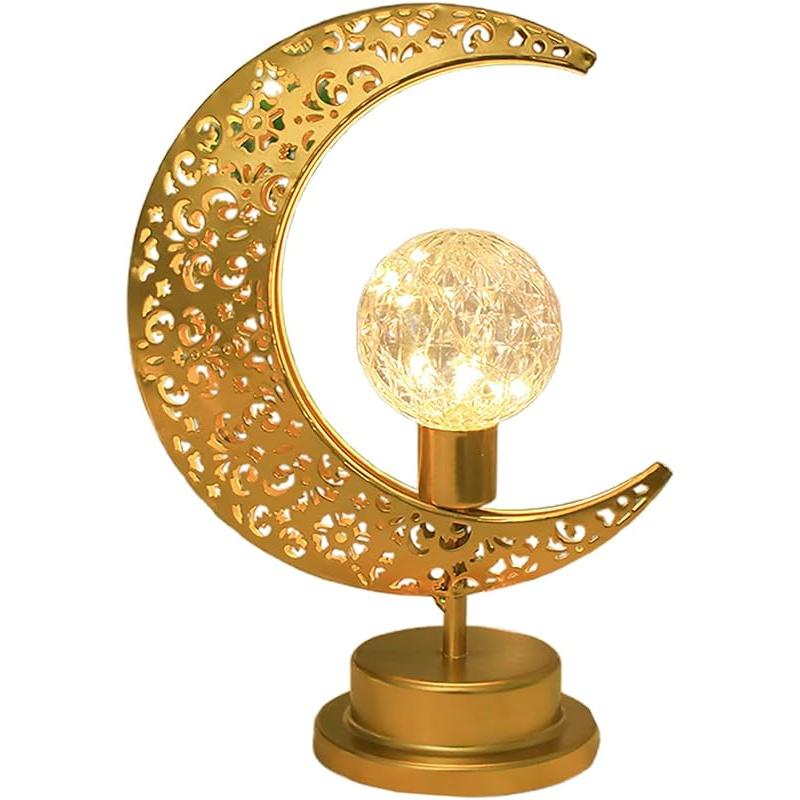 

Лунная лампа, зачарованная лунная лампа, светодиодная лампа в виде полумесяца, настольная лампа в виде полумесяца, металлическая лампа в виде звезды Рамадана, настольная лампа на батарейках для D