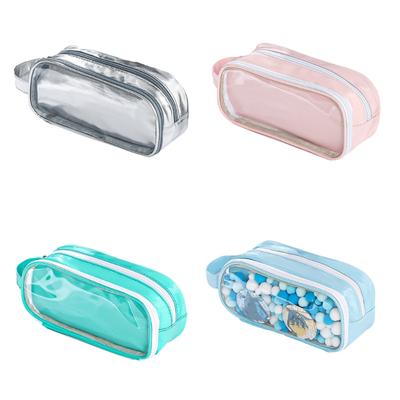 Multifunctional Pen Bag Waterproof Large Capacity Pencil Case Zippered Pencil Pouches Travel Toiletries Bag Cosmetic Bag