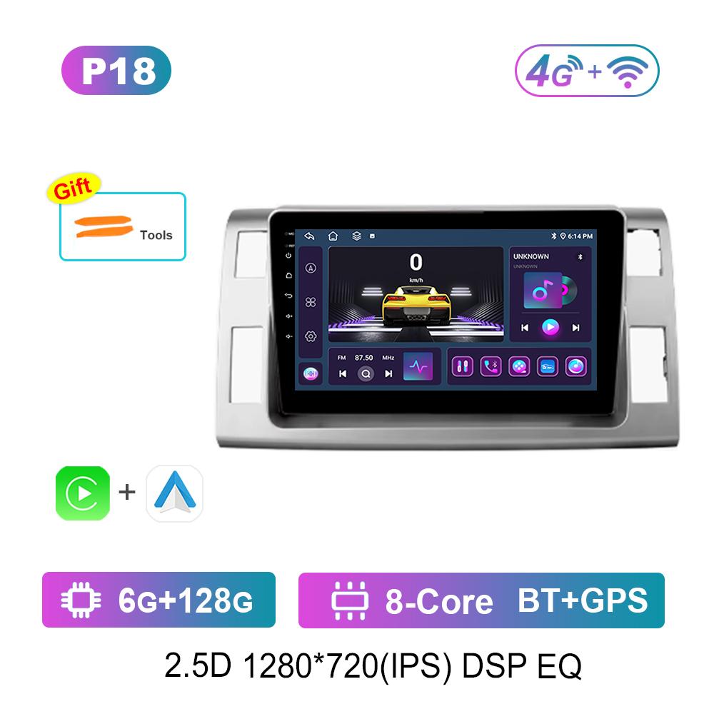 for Toyota Previa 3 2006 - 2019 for Estima 3 2006 - 2016 Radio Multimedia Player Carplay Android  GPS Navi WiF 4G Auto Tools