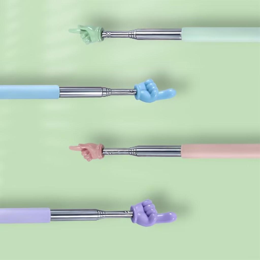 Black Telescopic Teachers Pointer, Teaching Pointer Stick for Classroom, Metal Hand Retractable Pointer Extended Length 21.6 Inch, Handheld Presenter